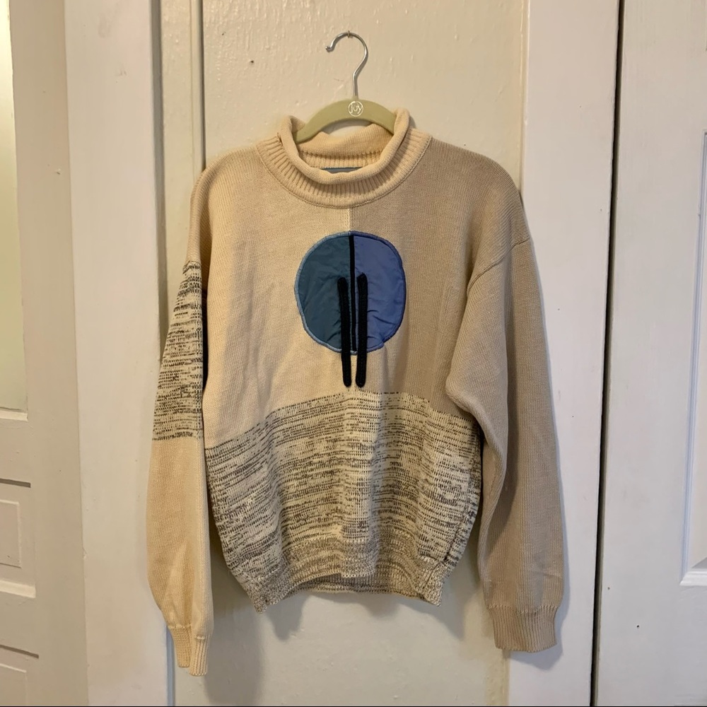 IXSPA • Color Blocking Vintage 80s Mockneck Sweater